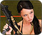 female with gun